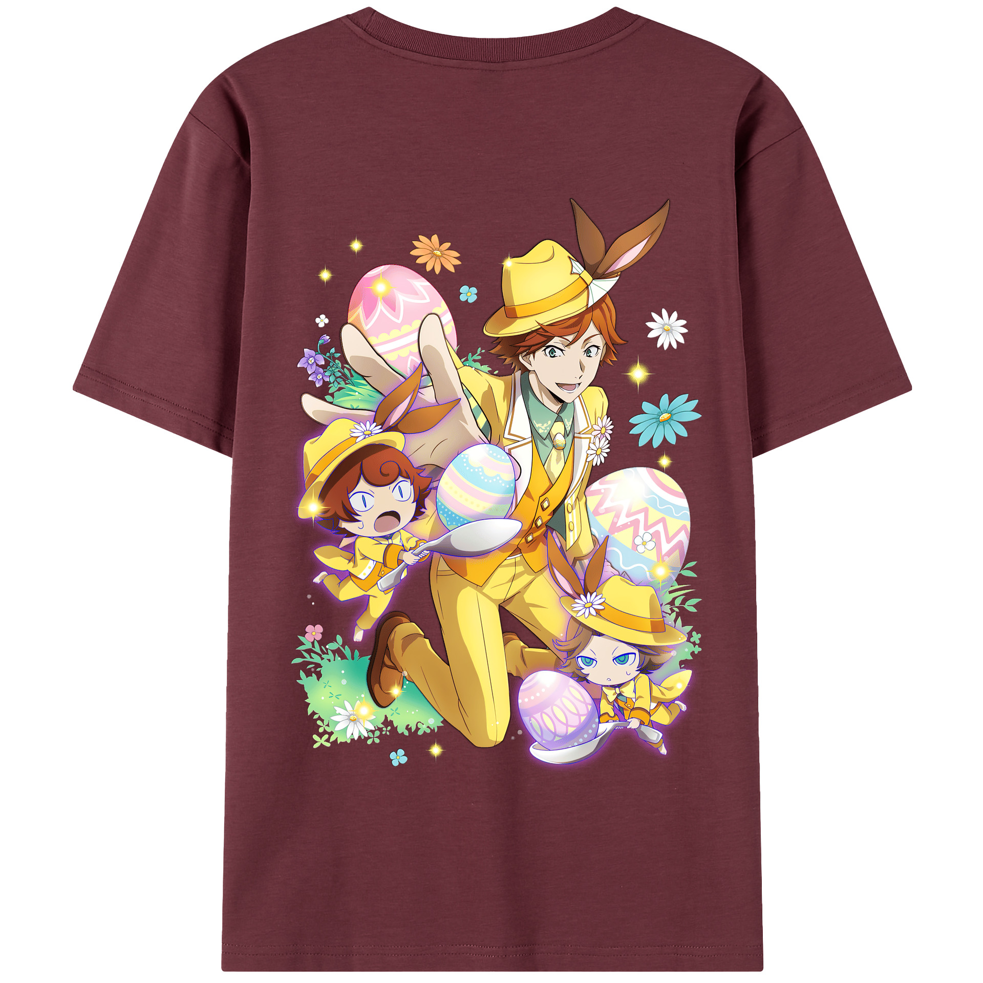 （画像用） 文豪ストレイドッグス Bungo Stray Dogs 綿100％半袖Tシャツ（背面プリント）